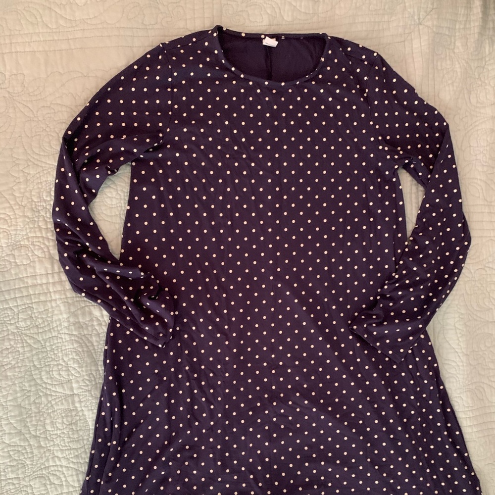 Old Navy swing dress navy polka dot size M Tall